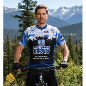 Voler Mountain Sports Outlet Cycling Jersey Men's Blue Glenwood Springs Size L